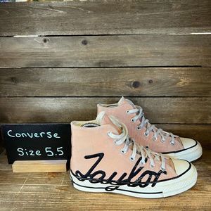 Womens Converse CT 70 Scripted Signature Rose Gold Sneakers Shoes Size 5.5W 3.5M